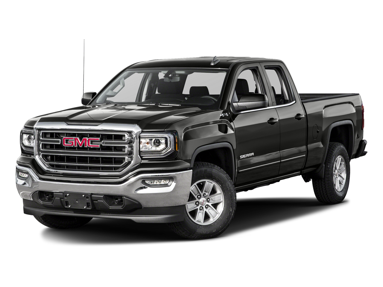 2016 GMC Sierra 1500 SLE in Iridium Metallic — front three-quarter view